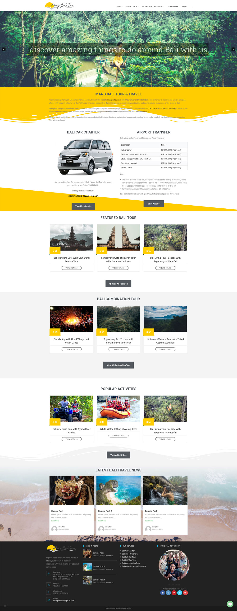 jasa website tour bali